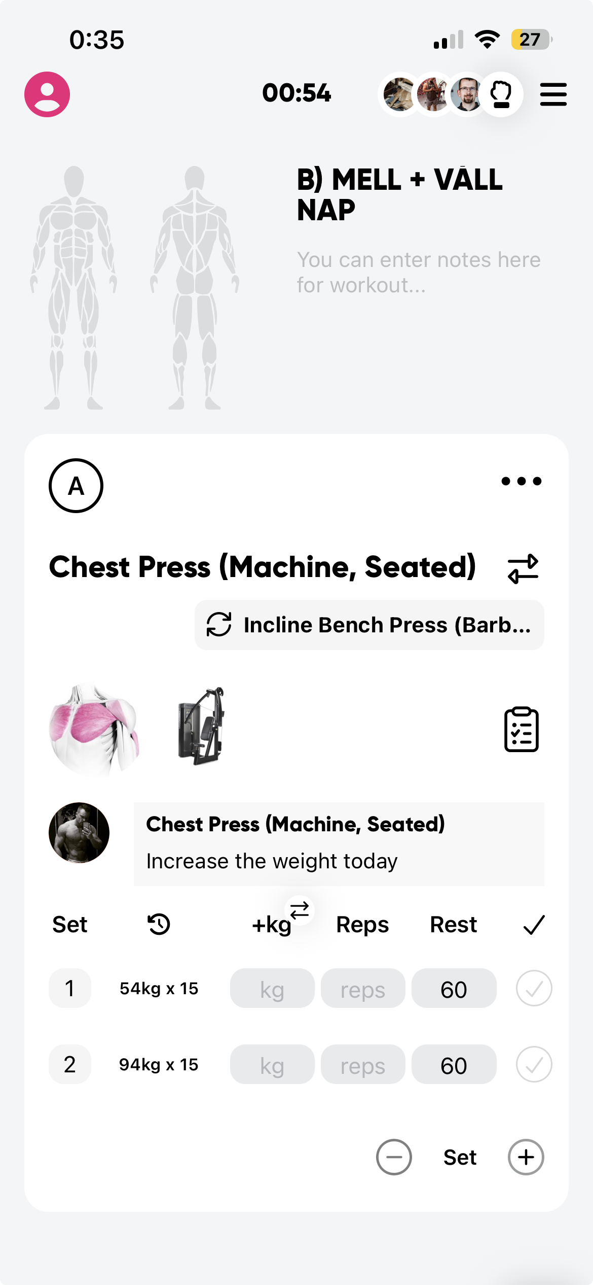 Swap Exercises Instantly